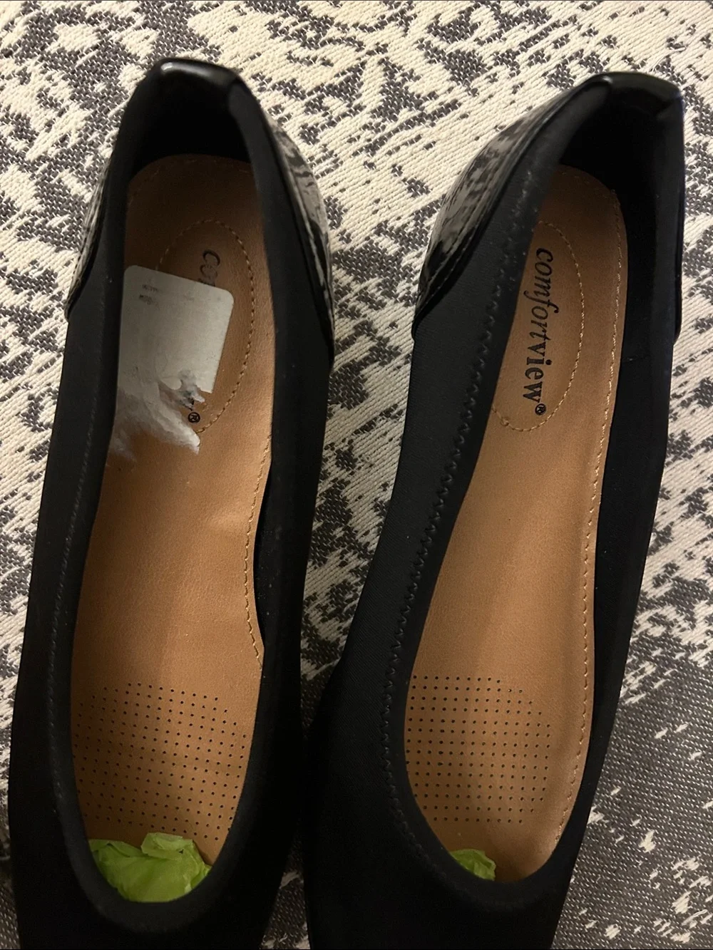 Comfort view The Lyra slip on Fit Black  Ballet Flat size 10 GUC